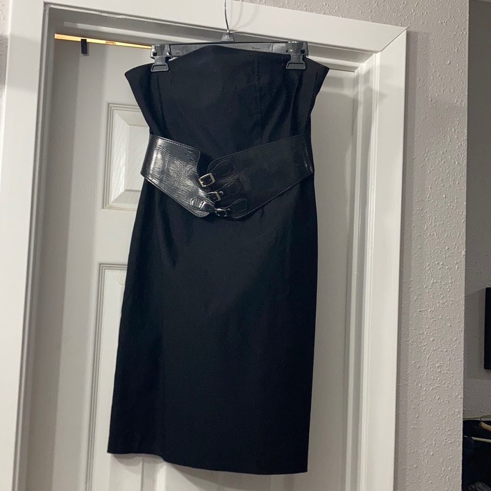 Grass Collection size 11 black tube top dress